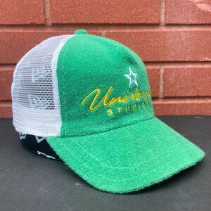 Vintage Universal Studios Trucker Hat – Green Terrycloth & White Mesh Snapback